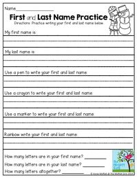 First and Last Name Practice- A variety of ways to get your students practicing writing and reading their names.