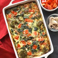 High Protein Veggie Egg Bake {Low Cal, Low Carb} - Skinny Fitalicious®