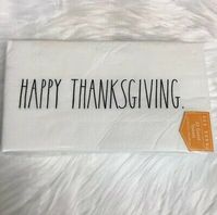 Rae Dunn Thanksgiving Napkins “Thankful” Dinner Napkins 2018 NEW Guest Towels  | eBay