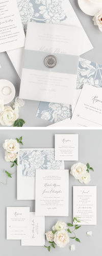 Find the perfect invitations for your timeless wedding, complete with your choice of styling options like paper, ink colors, wax seals, vellum jackets, ribbon and more. Take a quick quiz to configure the perfect suite for you and then receive a customized sample to review it all in person. Your perfect invitations are waiting...

#weddinginvitations
#weddinginvites
#timelessweddings
#elegantweddings
#blueweddings