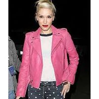 Gwen Stefani Jacket | Women's Hot Pink Leather Jacket