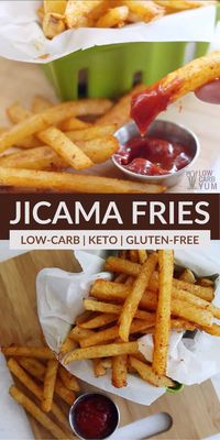 Discover how easy it is to make keto fries using jicama. And take them up a notch by seasoning the low carb French fries before baking.