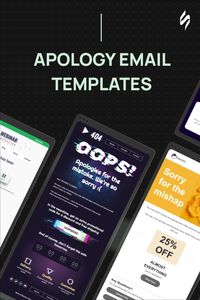 Mistakes happen, but a thoughtful email can save customer relationships.
Our Apology Email Templates make it easy to:
- Acknowledge the issue clearly;
- Show empathy and take responsibility;
- Offer a solution, discount, or gesture of goodwill.
Customize the perfect template for your brand and turn mishaps into opportunities.
Follow us on Pinterest for design and marketing hacks! 📈💌 

#apologyemail #stripoemail #emailtemplatedesign #emaildesign #emailmarketing #email #newsletter
