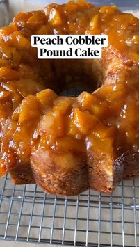 A tender yet delightfully dense peach pound cake with a brown sugar-peach cobbler topping and a cinnamon sugar glaze that's bound to be summer’s rising star.