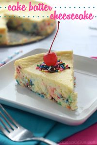 Cake Batter Cheesecake | Wine & Glue