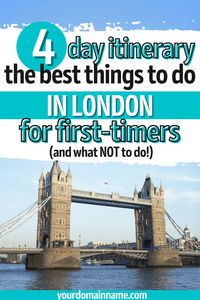 Planning a trip to London England? This 4 day London itinerary has a day-by-day guide with all of the best things to to in London for tourists! A day-by-day plan for your London vacation with exactly what do do in London, where to eat, and where to stay in London. We even include tips on what to pack for London! Visit all of the best sights and photo spots with this trip planner. #London #travel #itinerary