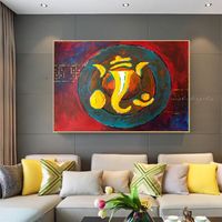 Ganesh Painting Modern Acrylic Painting Spiritual Home - Etsy India