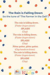 Try this fun action rhyme at storytime or at home the next rainy day!     #CMCLKids #Storytime #EarlyLiteracy #Library #Programming #Rhymes #ActionRhyme #LibraryProgram #KidsEvents #KidsSongs #ChildrensMusic #LibraryLife #Rain #RainyDay