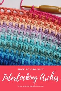 Free photo tutorial to crochet interlocking arches crochet stitch