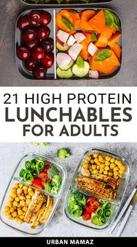 Healthy meal prep lunchable ideas for adults - easy to make and store.