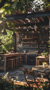 Transform your backyard into a culinary paradise with these gourmet outdoor kitchen designs. From wood-fired pizza ovens to built-in grills, create a space that's perfect for cooking and entertaining. #OutdoorCooking #BackyardEntertaining #OutdoorLiving