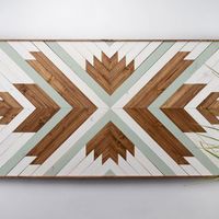 Modern Wooden Wall Art - Perfect focal point for your wall or for a space that needs something special and unique to enliven it. Each piece is made exclusively with locally sourced Black Walnut, White Oak, and Douglas Fir.