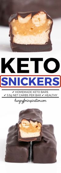 Healthy Keto Snickers Bars (Homemade Keto Bars)