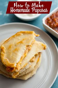 Pupusas are one of my favorite quick dinners to make at home that seem exotic, but are actually pretty easy once you get the hang of it. Just a few ingredients and these stuffed dough pockets can be yours! macheesmo.com #pupusas #bean #cheese #masa