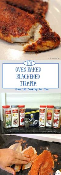 Oven Baked Blacken Tilapia from 101 Cooking for Two