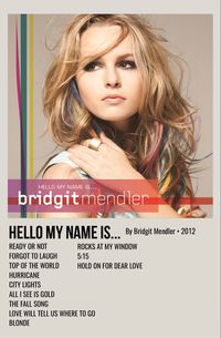 minimal polaroid album poster for hello my name is... by bridgit mendler