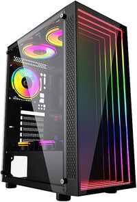 1. Mesmerizing Optical Illusion effect Front ARGB Panel
2. Tinted Tempered Glass Side window
3. Massive Airflow design can install up to 8 fans