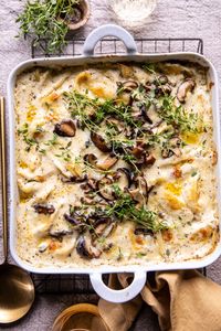 Creamy White Wine Mushroom Stuffed Shells | halfbakedharvest.com