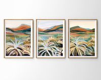 Set of 3 prints soft pastel color landscape prints set of 3 | Etsy