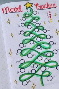 What I love about this mood tracker is that it's Christmas-y and has all the elements of the winter season decorations. You can use it to track your mood during the Christmas season, or any time of year! #ChristmasMoodTracker #Bujo #Christmas