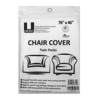 Movers pack of professional poly bag chair covers for moving or storageEach uBoxes plastic chair bag measures 72 x 46 inch and gives 360-degree protectionPlastic chair cover case contains 7 two packs - a total of 14 living room chair coversPolyethylene Material with a 2 Mil Thickness for superior protection against dirt, and dustProtect your second home or vacation home furniture when you are away in these plastic chair covers