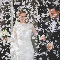 White Butterfly Confetti Cannons, Biodegradable Wedding Confetti Popper 15" Length Confetti Cannon - Shoots 20Ft - : Home & Kitchen