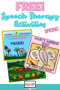 Spring speech therapy activities - Add some seasonal fun into your speech room with these Spring speech therapy freebies I put together for you. Find apraxia activities and language activities. Don't forget to check out the rest of the Spring speech and language freebies roundup posts on my blog! | The Digital SLP