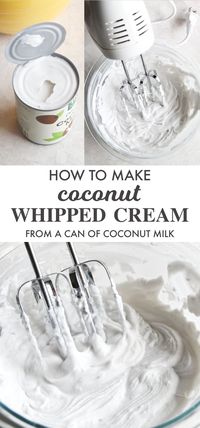 easy tutorial for making coconut whipped cream