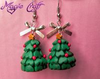 Orecchini in Fimo Albero di Natale di MagieCraft su Etsy, €7.00