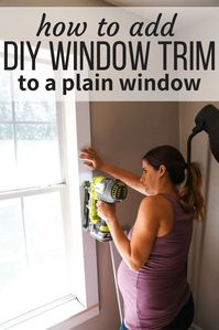 How to trim a window in just a couple of hours. This project will totally transform you room in just an afternoon for less than $50! #DIY #homeimprovements via @loverenovations