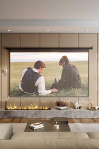 Experience a new dimension in home entertainment with the Livingandhome Electric Motorized Projector Screen. This screen is the ideal size for any home theatre, and comes with a 16:9 aspect ratio that is perfect for watching movies and TV shows. You will get the best picture quality thanks to the screen that has no wrinkles or seams. The installation is also a breeze, and use the included remote control to roll the screen up or down at your demand.