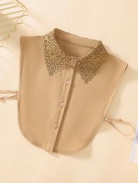 Café integral Elegante Collar  Tela   Embellished