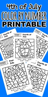 Celebrate the 4th of July with our Color By Number printable pages. Free and fun, these activities can be taken outdoors to keep your children engaged while they eagerly await the commencement of the parade or fireworks. A fun way to incorporate learning and entertainment.