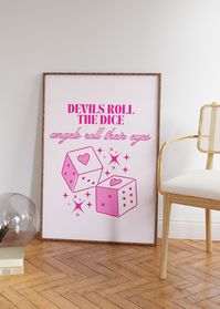 Cruel Summer Retro Poster, Devils Roll the Dice Angels Roll Their Eyes, Retro Print, Eras Tour, Lover Poster, Cruel Summer Lyrics