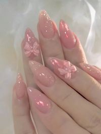 24 peças Unhas de Amêndoa Rosa de Pressão com Borboletas Rosa e Charme de Estilo Simples Bonito, Fáceis de Aplicar, Perfeitas para o Dia a Dia e Ocasiões Especiais, Suprimentos de Unha de Pressão | SHEIN Brasil