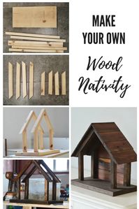 How to make your own wood nativity for Willow Tree figurines