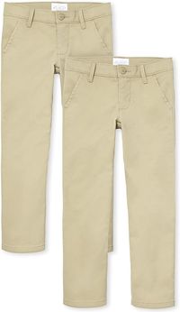 Amazon.com: The Children's Place Girls Skinny Chino Pants,Sandy 2 Pack,8: Clothing, Shoes & Jewelry