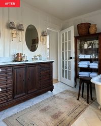 A Very 2010s Bathroom Gets a Dreamy Cottagecore Makeover | Apartment Therapy