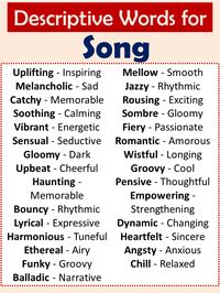 The realm of music, with its diverse melodies and rhythms, offers a unique opportunity for students and beginners to enrich their descriptive vocabulary. ‘Adjectives for Song’ is an essential guide that introduces a variety of words used to describe different aspects of a song, such as its rhythm, melody, lyrics, and overall mood. This collection ... Read more The post Adjectives for Song (Descriptive Words for Song) appeared first on Vocabulary Point.