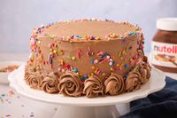 Vanilla Bean Cake with Nutella Frosting