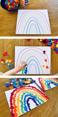 Construction Paper Rainbow Craft - Kids Kubby