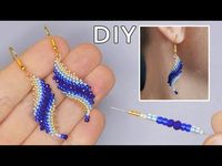 (3) Crystal Wave Earrings Tutorial: How to Make Beaded Earrings #diy #beads #jewelrymaking - YouTube