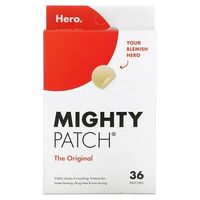 Your Blemish Hero 36 Patches - 12 mm Visibly Shows It's WorkingProtects for Faster HealingDrug-Free & Non-DryingSterileBlemishes always show up at the worst times - before a date, an interview, or any time you want to show your best face. That's why we created Mighty Patch® - a hydrocolloid patch that extracts impurities, camouflages blemishes, and helps heal your skin - so you can get out there and be mighty!