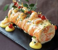 Bûche Salée aux Saveurs de la Mer : Crabe, Saumon Fumé & Gambas - Kitchenmomy Fr