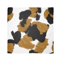 Microfiber polyester silky scarf with a slightly transparent effect. Vivid one side print, visible on the reverse. You've heard of leopard print and zebra print but why not calico print? Celebrate your favorite tri-colored cat with this fun patterned print inspired by my cat.