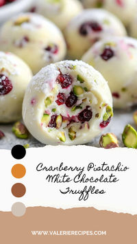 Treat yourself to a luxurious taste experience with Cranberry Pistachio White Chocolate Truffles—sweet, crunchy, and irresistibly creamy! 😋💚🍒 #DessertDreams#TruffleMagic#HolidaySweetness#WhiteChocolateLovers#NuttyAndNice#FestiveBites#EasyRecipes#NoBakeDelight#PistachioGoodness#CranberryJoy