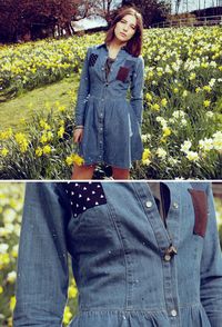 Patchwork Denim Dress and See All Evil Pendant!