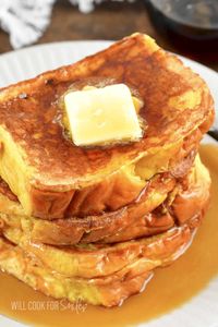 This is the best classic French Toast recipe and it's so easy to make. This classic breakfast recipe features sweet egg-soaked Brioche bread simply cooked in a pan and served with your favorite toppings. Brioche is just the best bread for the softest, tastiest French Toast and after testing three different kinds of bread, we will prove it.  You will also read about the breads that we tested and which bread is best to use for French Toast.