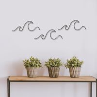 PRICES MAY VARY. Sufficient Quantity: the package contains 3 pieces metal wall art in black, delicate in design and novel in shape, which will be your nice decoration choice, and add a touch of fun to your home wall Proper Hanging Size: our wave wall art measures about 11.81 x 3.94 inch/ 30 x 10 cm, wire's diameter is about 3 mm, suitable size for you to hang, simple to apply and not easy to fall Easy to Hang: we provide you 9 pieces nails, which can help you hang the wave decor for wall easily