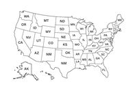 Usa map states. vector line design. high... | Premium Vector #Freepik #vector #state #america-map #us-map #american-map